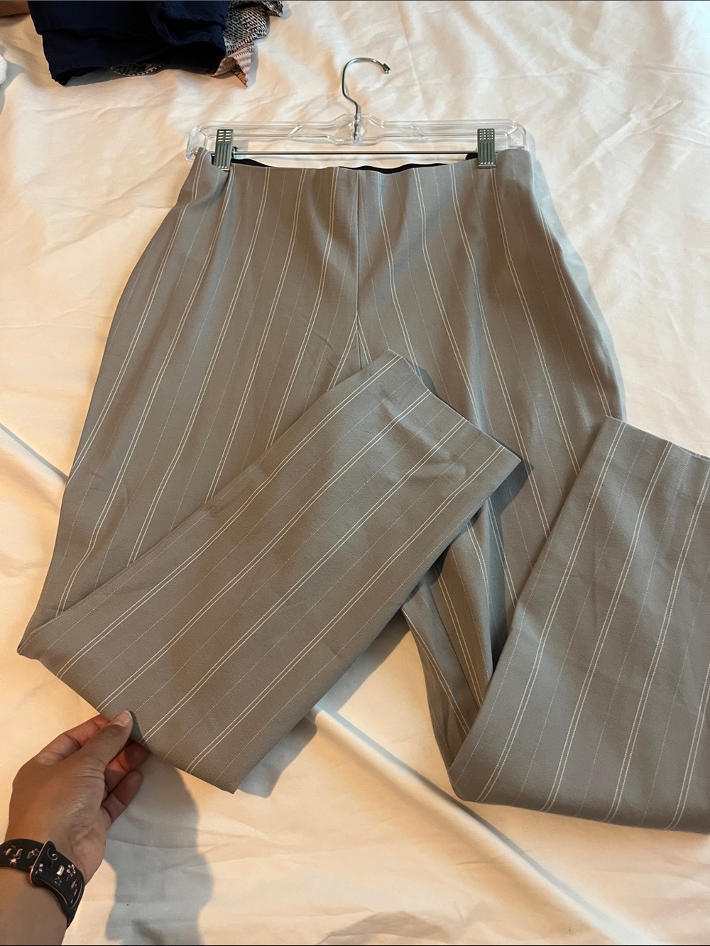 a new day Men's Taupe Pinstripe Dress Pants